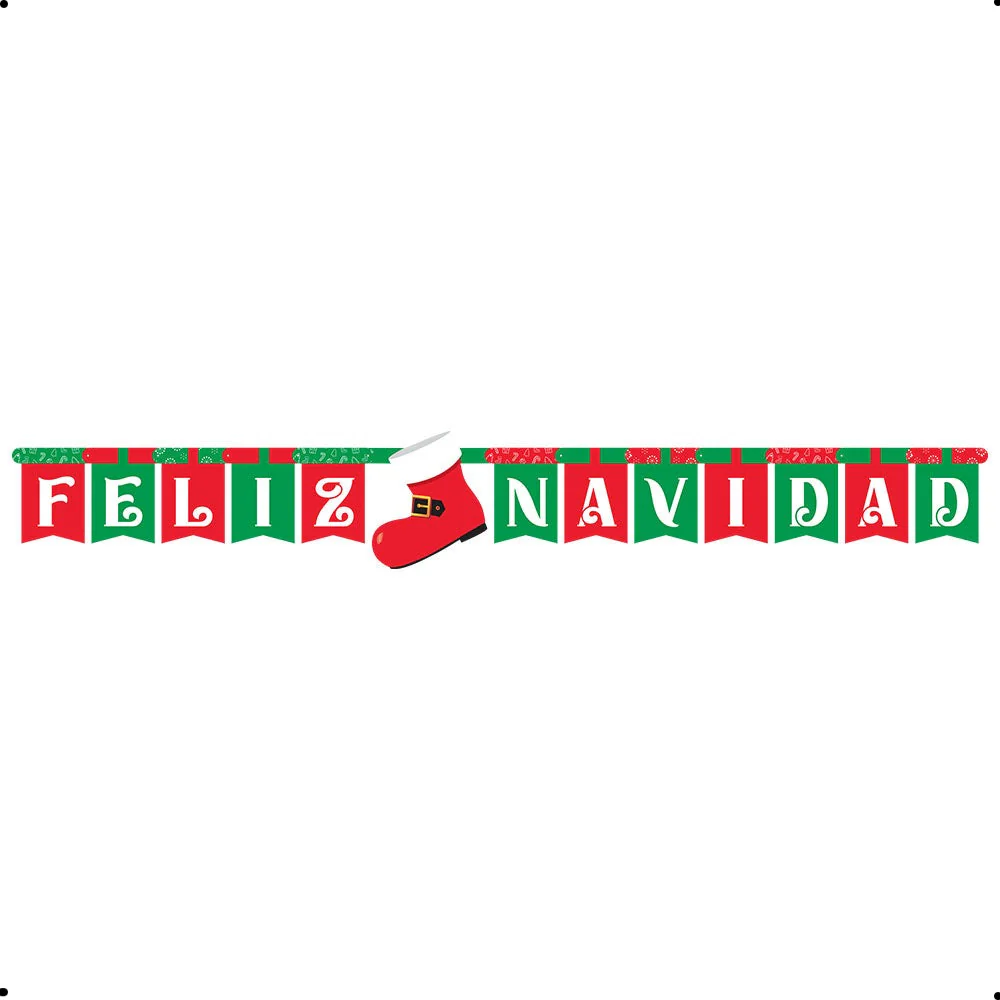 CARTEL DE LETRAS METALIZADO FELIZ NAVIDAD