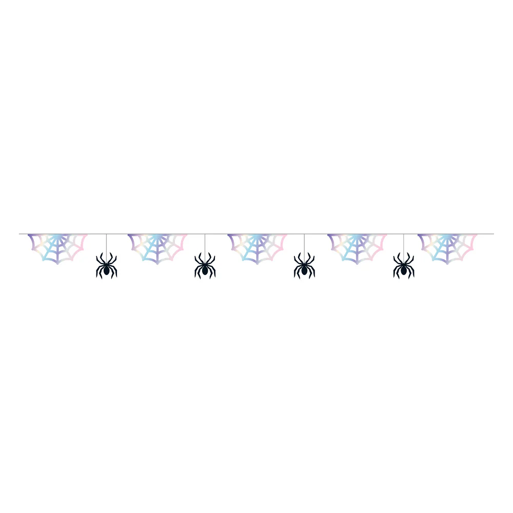 FESTON METALIZADO TELARAÑA PLATA