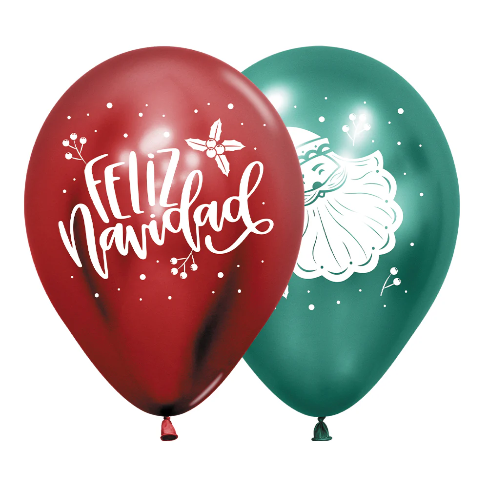 GLOBO REDONDO FELIZ NAVIDAD SANTA FELIZ