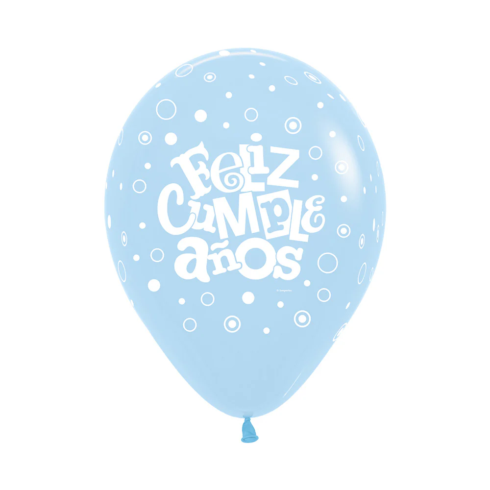 GLOBO REDONDO INFINITY® FELIZ CUMPLEAÑOS FESTIVAL PASTEL PASTEL MATE FASHION SURTIDO - Image 3
