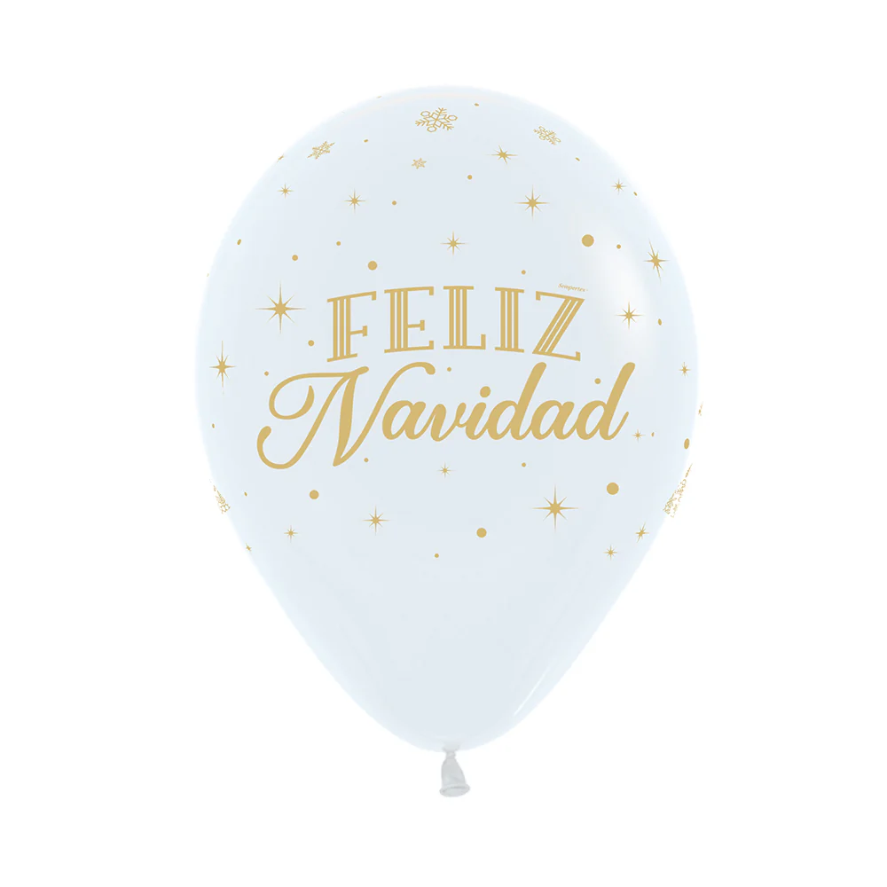 GLOBO REDONDO INFINITY® FELIZ NAVIDAD INVIERNO DORADO FASHION SURTIDO - Image 2