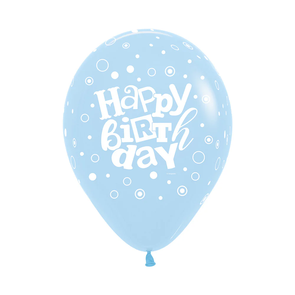 GLOBO REDONDO INFINITY® HAPPY BIRTHDAY FESTIVAL PASTEL PASTEL MATE FASHION SURTIDO - Image 3