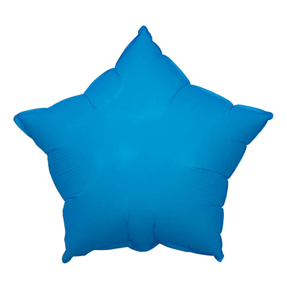 GLOBO METALIZADO ESTRELLA AZUL VIBRANTE