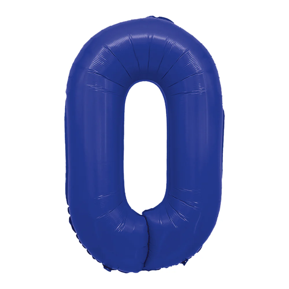 GLOBO METALIZADO NUMERO 0 AZUL