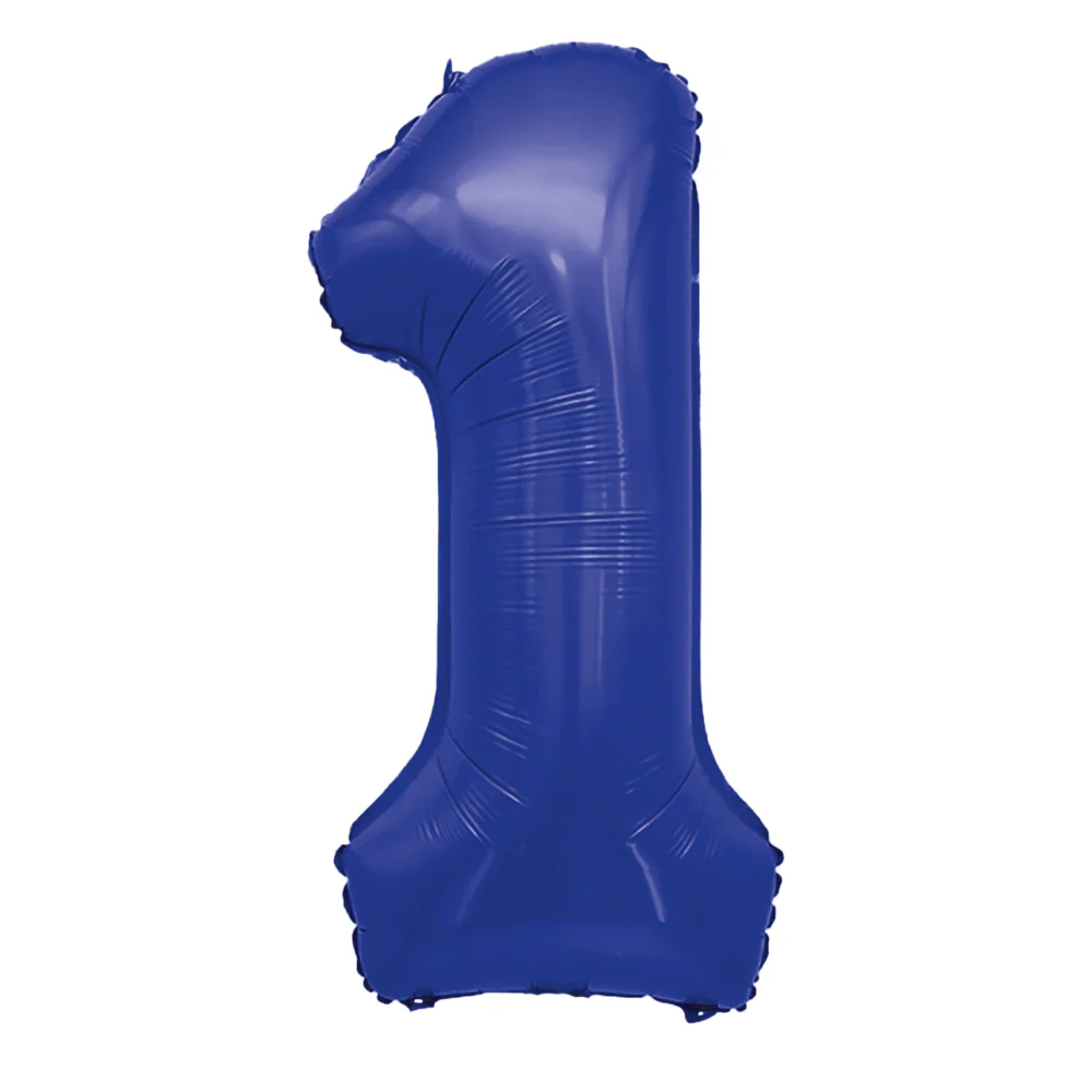 GLOBO METALIZADO NUMERO 1 AZUL