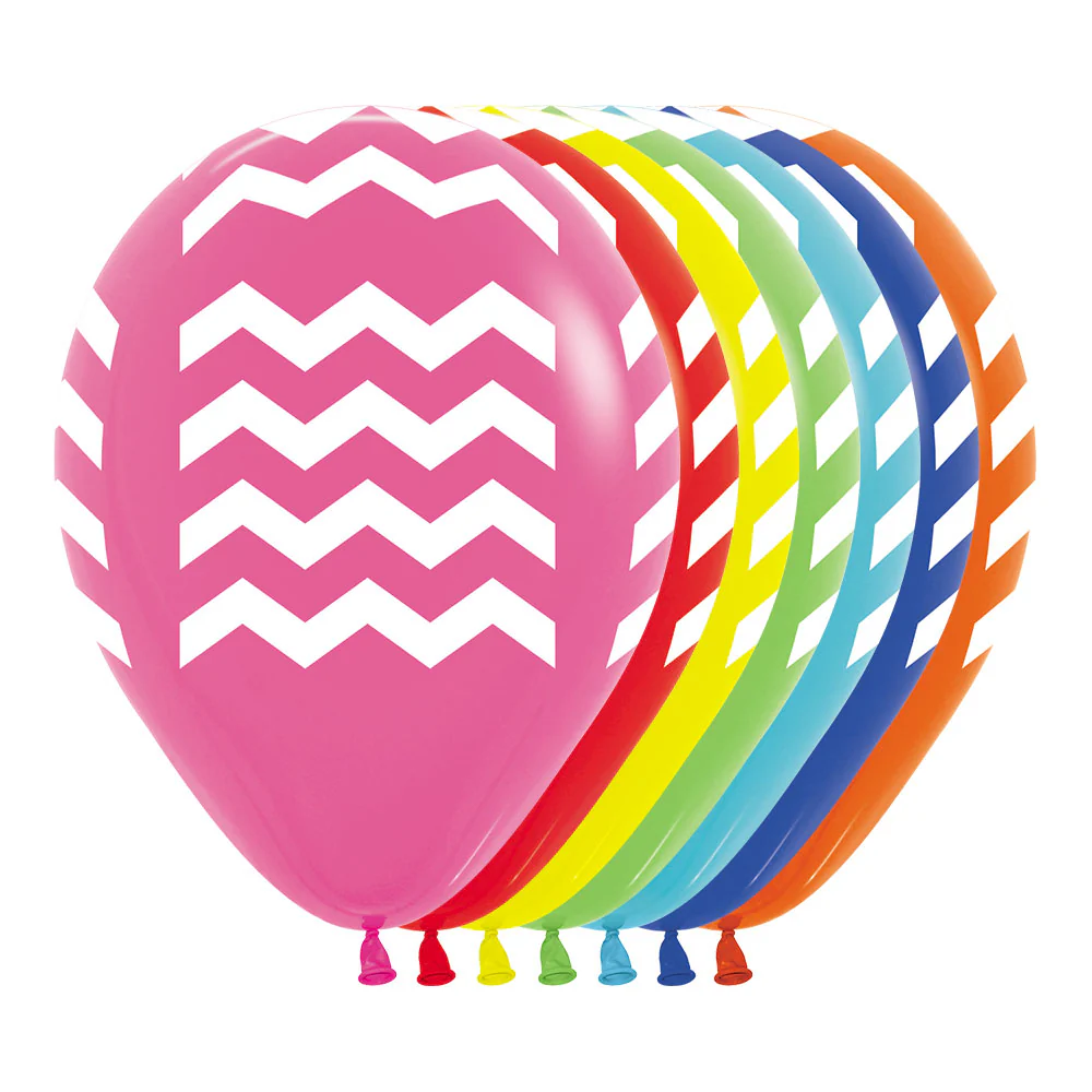 GLOBO REDONDO INFINITY® CHEVRON FASHION SURTIDO