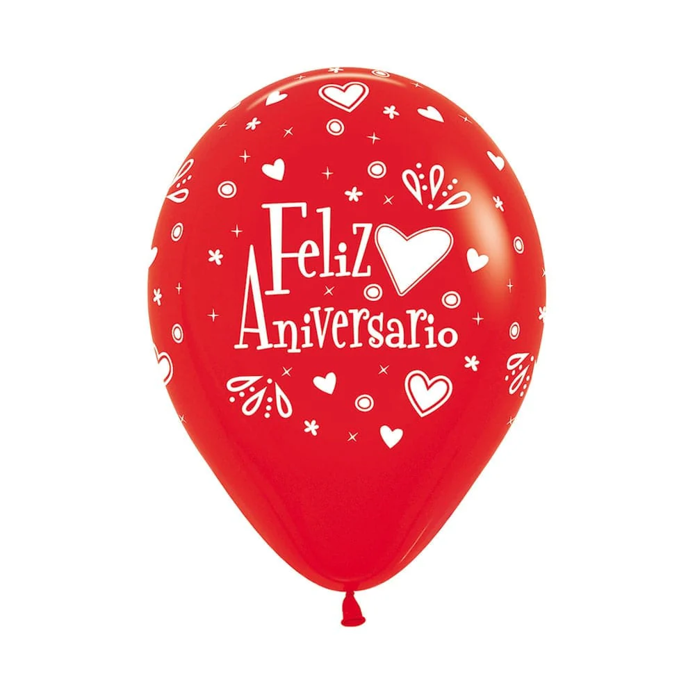GLOBO REDONDO INFINITY® FELIZ ANIVERSARIO