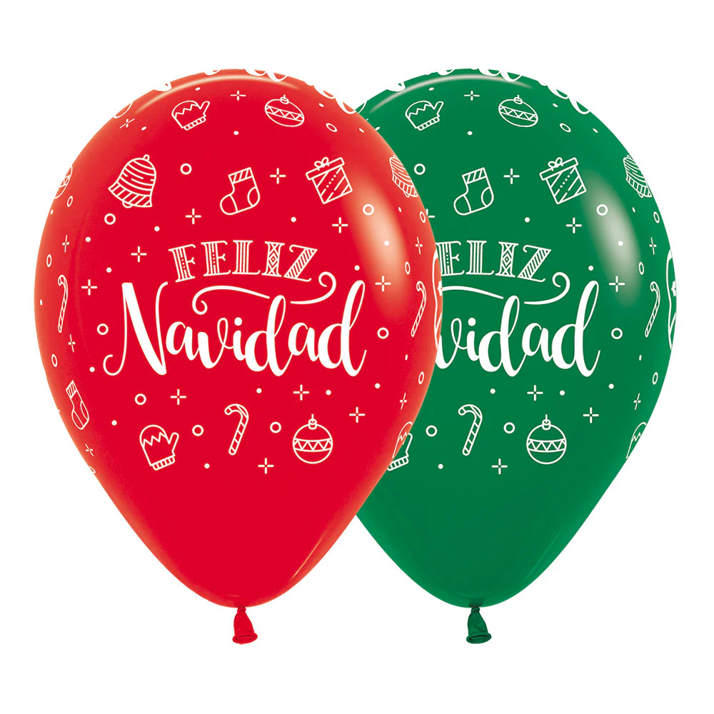 GLOBO REDONDO INFINITY® FELIZ NAVIDAD CORONA FASHION SURTIDO NAVIDAD