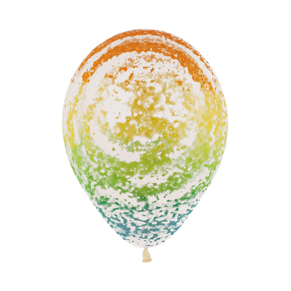 GLOBO REDONDO INFINITY® GRAFFITI ARCO IRIS FASHION TRANSPARENTE