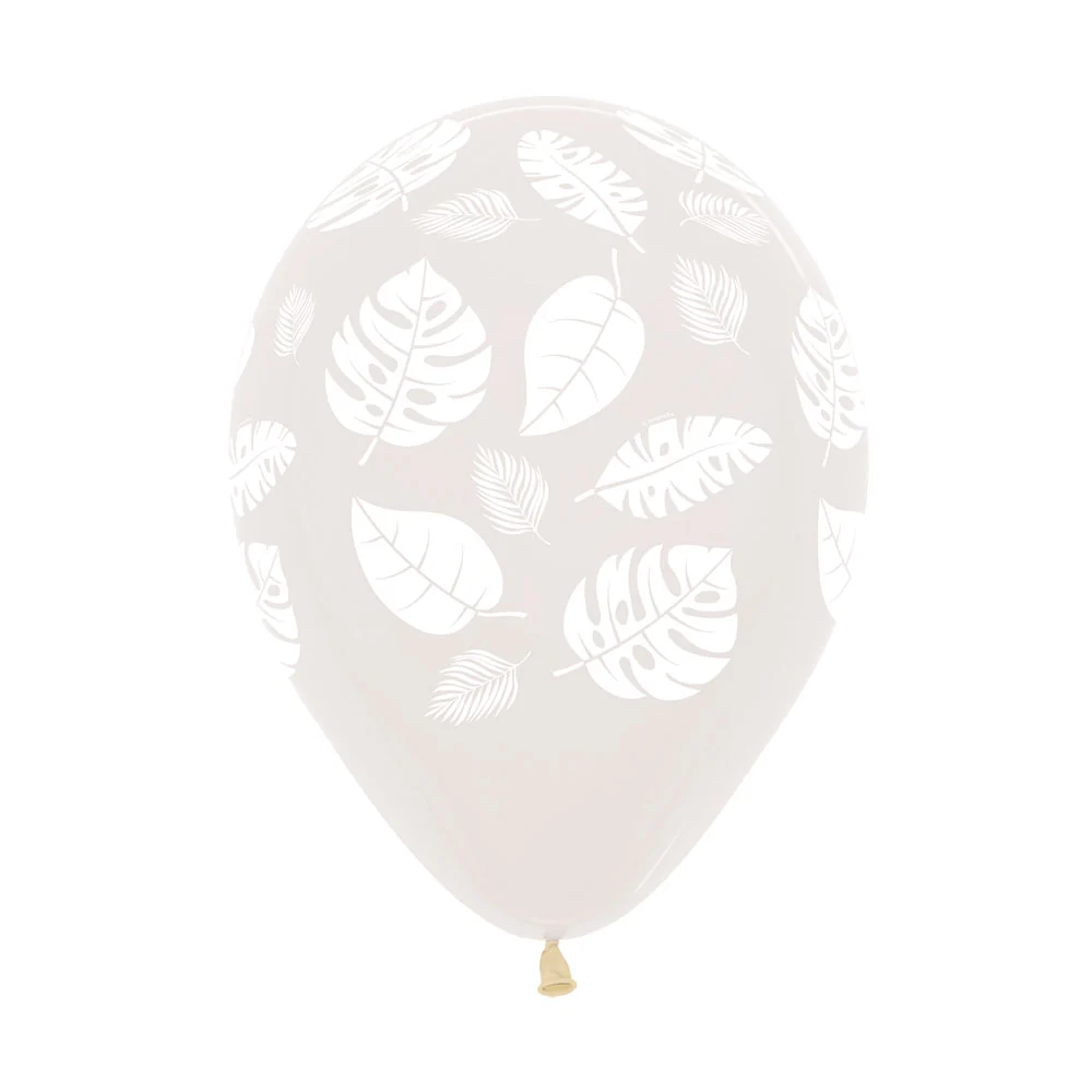 GLOBO REDONDO INFINITY® HOJAS CRISTAL TRANSPARENTE