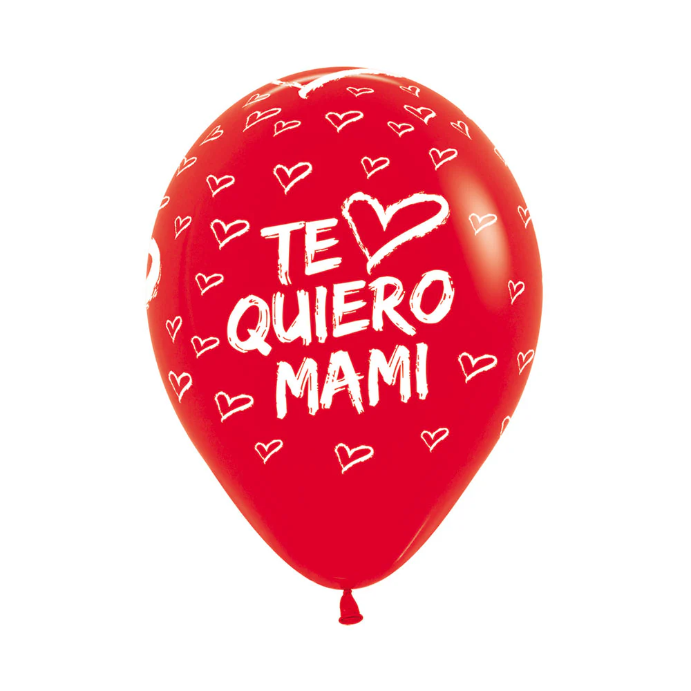 GLOBO REDONDO INFINITY® TE QUIERO MAMI MODERNO FASHION ROJO