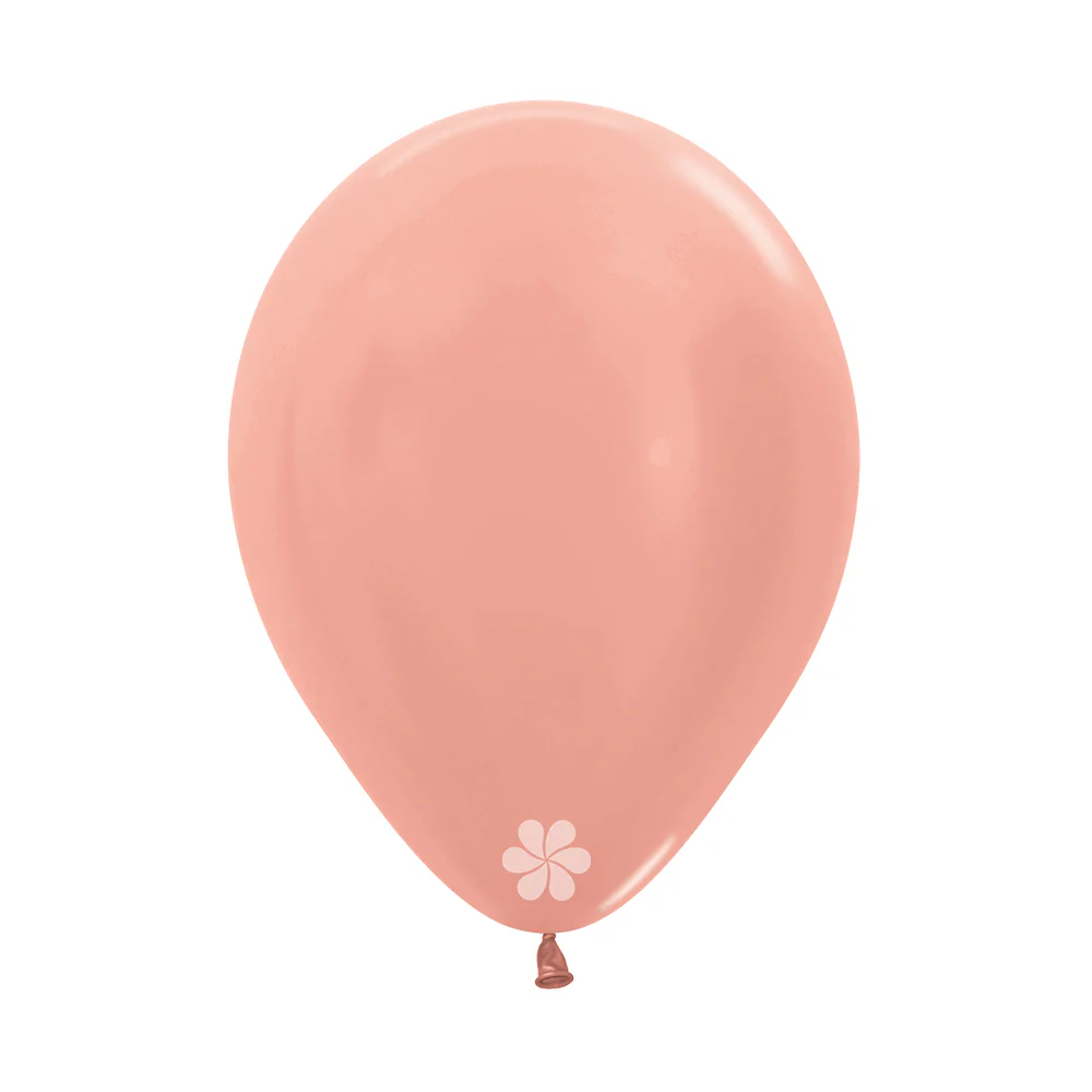GLOBO REDONDO METAL DORADO ROSA