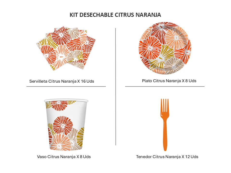 KIT DESECHABLE CITRUS NARANJA - Image 2