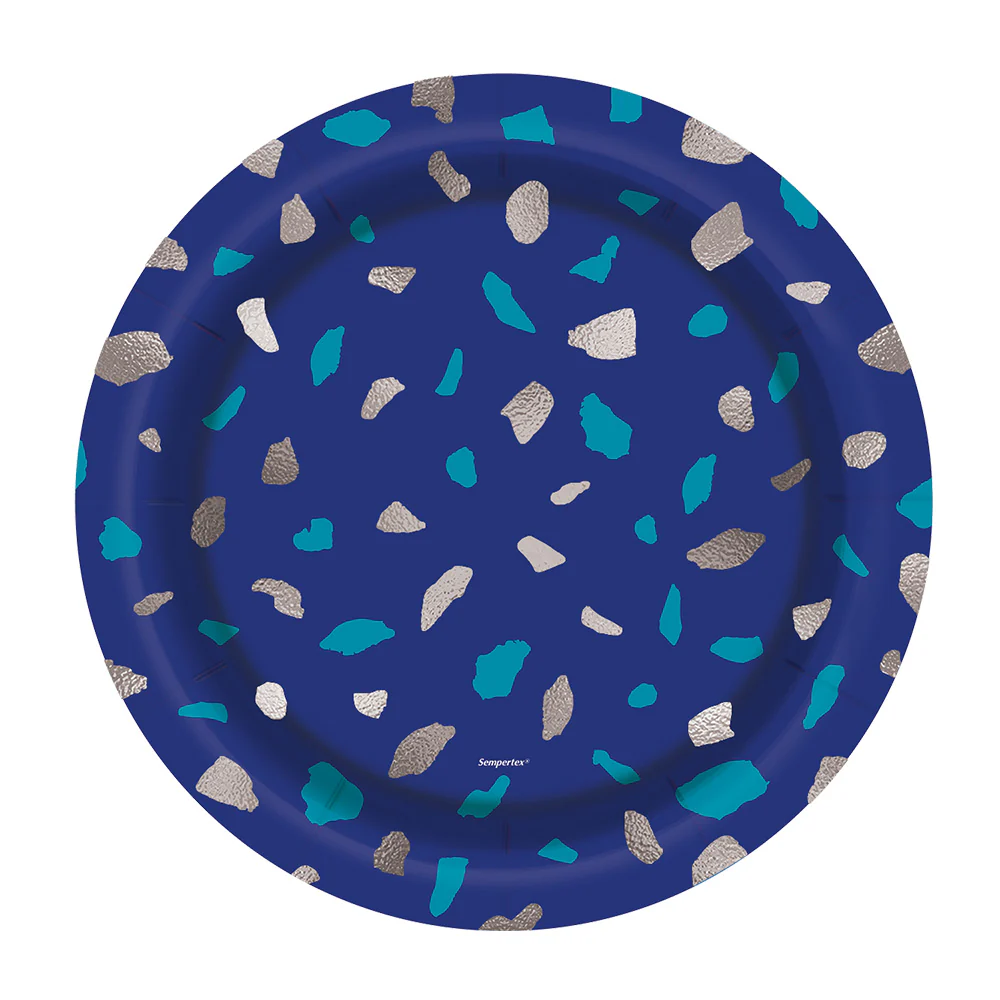 PLATO TERRAZO AZUL