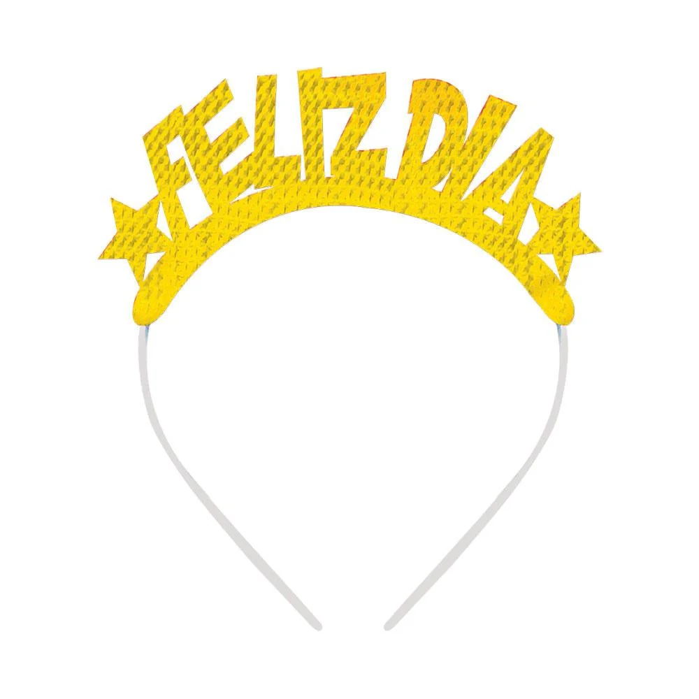 TIARA METALIZADA FELIZ DIA