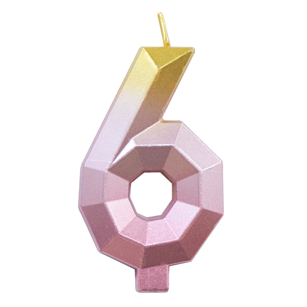 VELA NUMERICA DEGRADADA ROSA-DORADO - Image 7